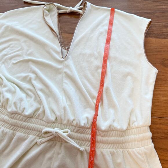 Summersalt Size 2X Terry Romper Shorts Swim Coverup Cream Tan - Picture 6 of 11